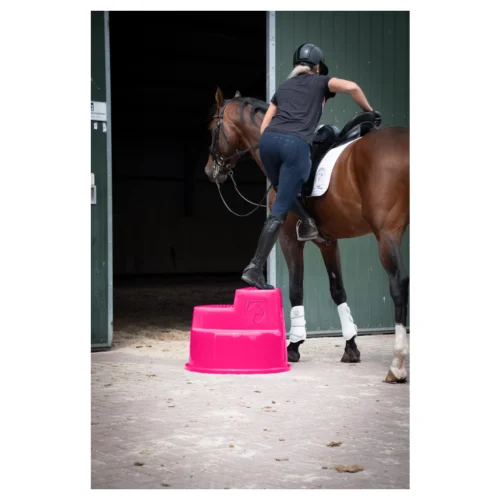 Excellent Horse Mounting Block 3 Steps Pink - Image 4