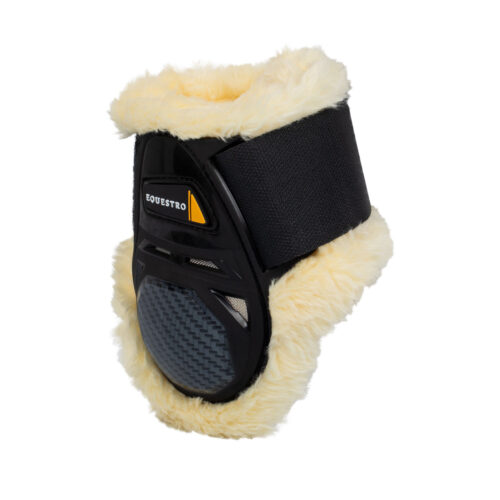 Equestro Spider Man fetlock boots with synthetic sheepskin